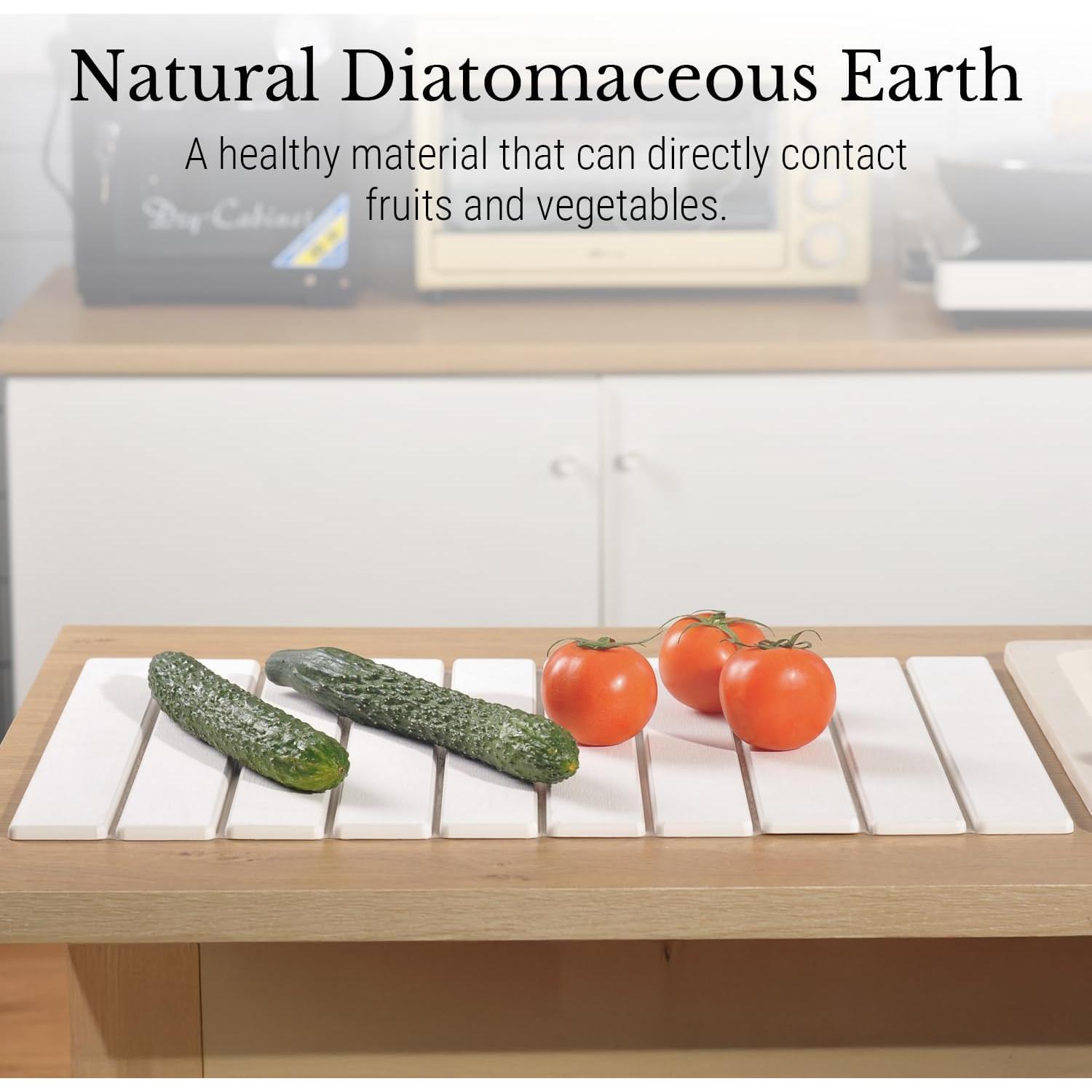 Alfombrilla de Secado de Piedra Diatomácea Feiyichi 60x39 cm Blanca