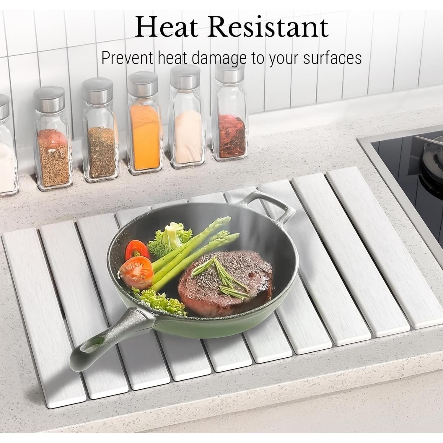 Alfombrilla de Secado de Piedra Diatomácea Feiyichi 60x39 cm Blanca