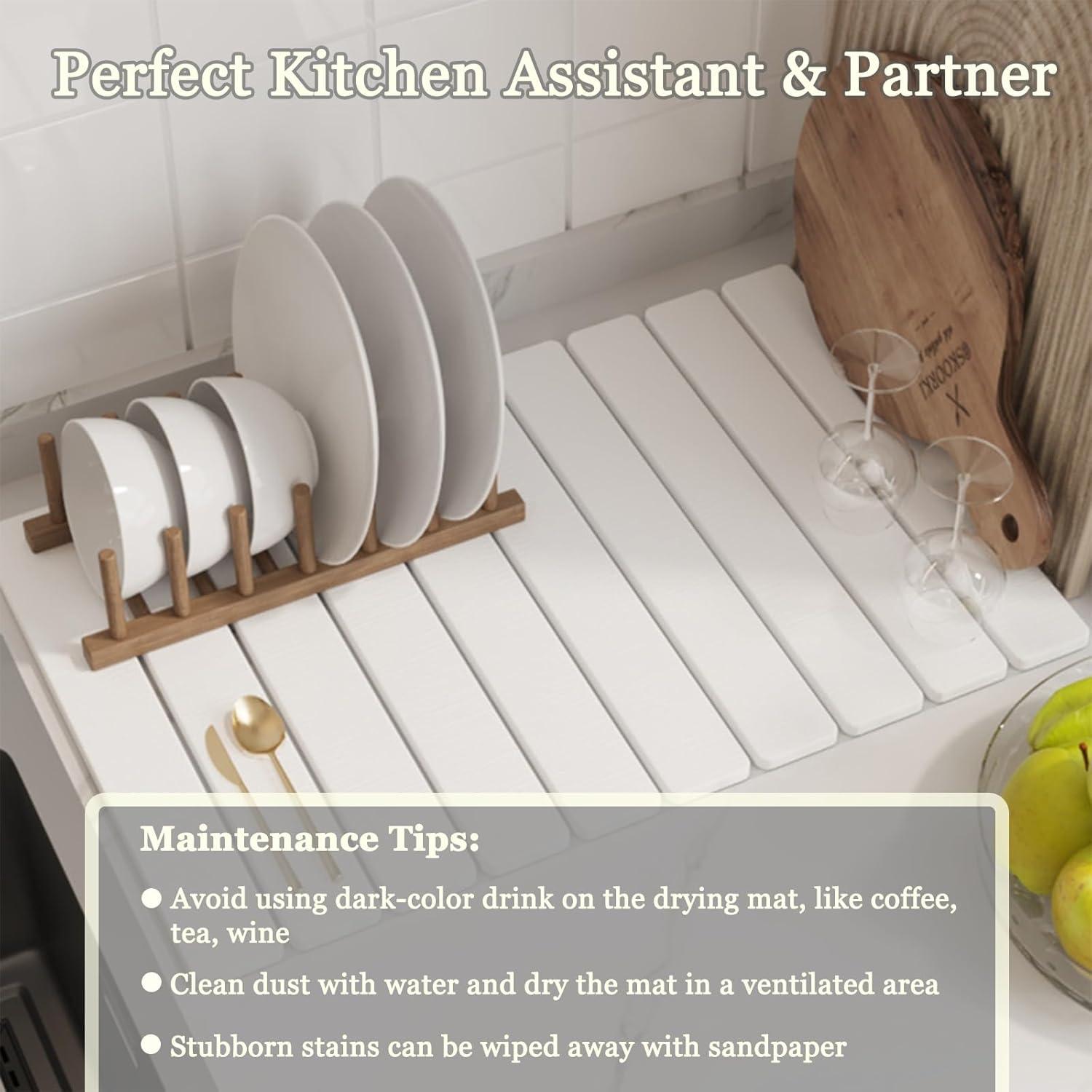 Alfombrilla de Secado de Piedra Diatomácea YCR 61x41cm Plegable