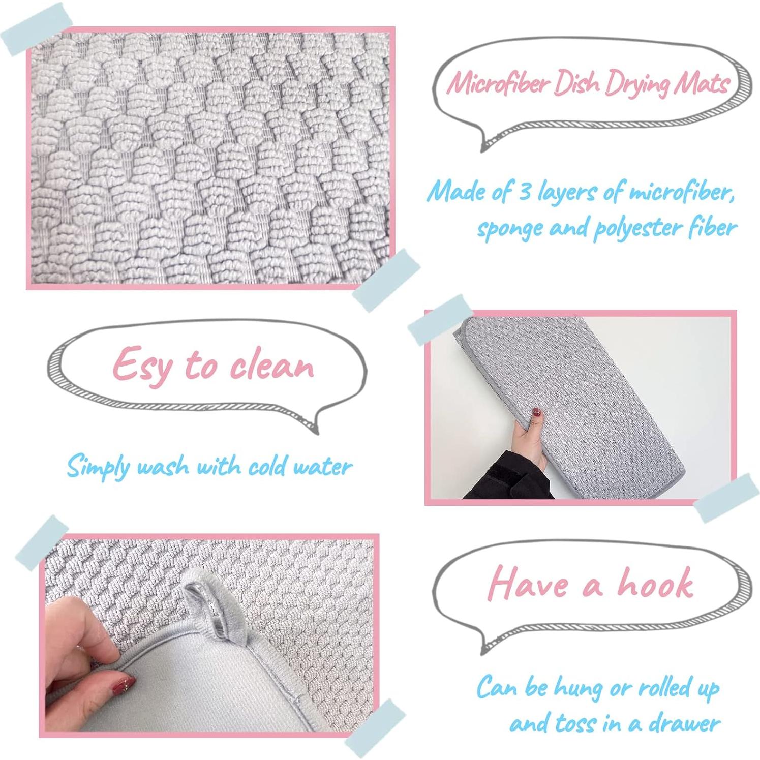 Paquete de 2 Tapetes de Secado de Microfibra 61x43 cm Meirrnyyu