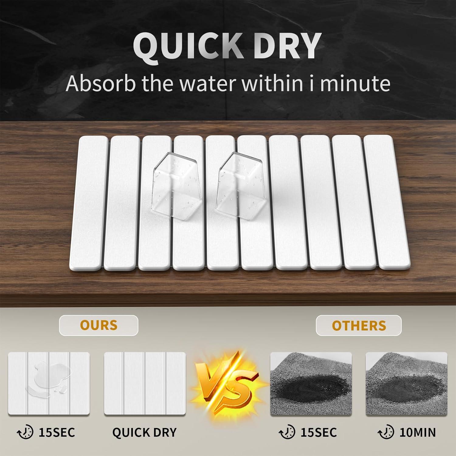 Alfombrilla de Secado Diatomácea NHDOFO 61x41 cm Plegable