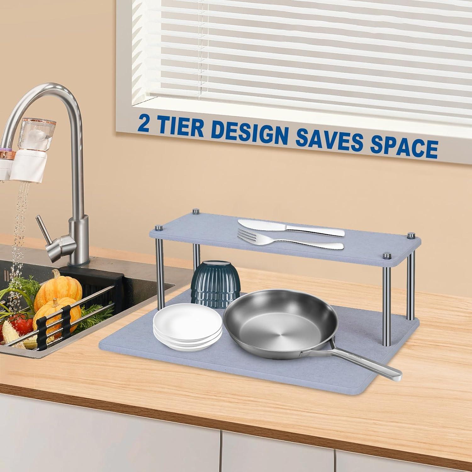 Alfombrilla de Secado de Piedra EOZAIYO 39.9x30 cm Antideslizante