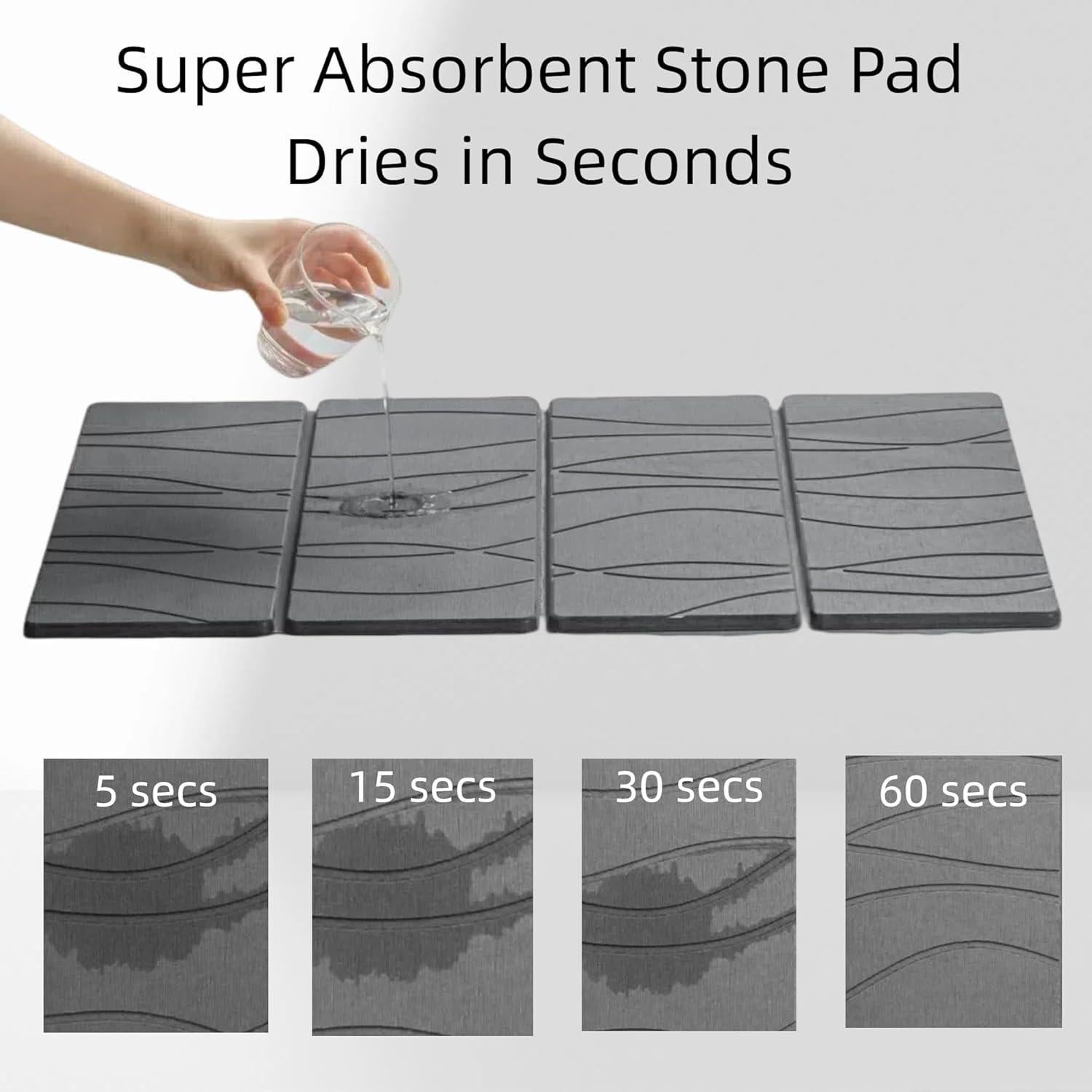 Alfombrilla de Secado de Piedra Plegable YMXK 61x40.6cm Antideslizante