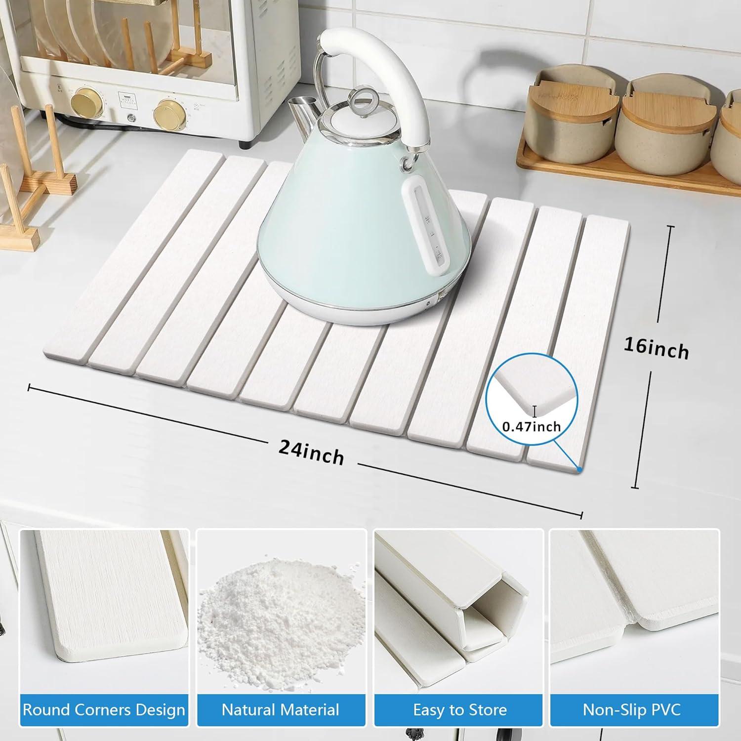 Alfombrilla de Secado de Platos Alijoy 61x40cm Plegable Absorbente