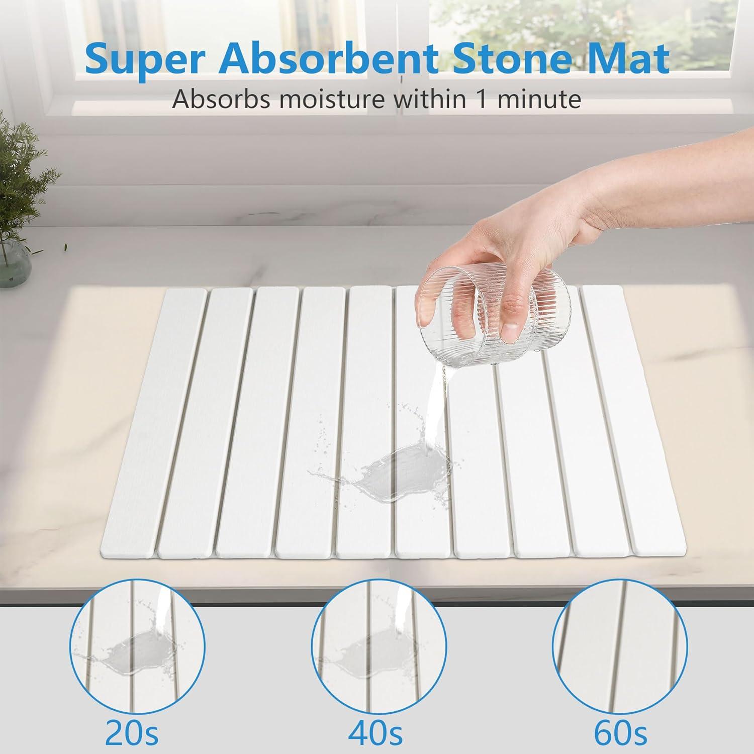 Alfombrilla de Secado de Platos Alijoy 61x40cm Plegable Absorbente