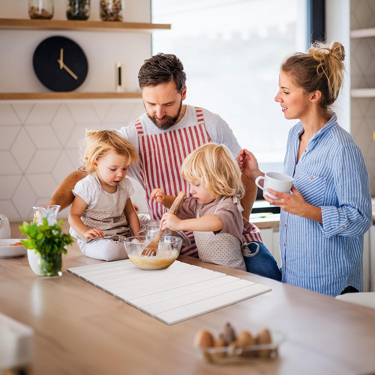 Alfombrilla de Secado de Platos Alijoy 61x40cm Plegable Absorbente