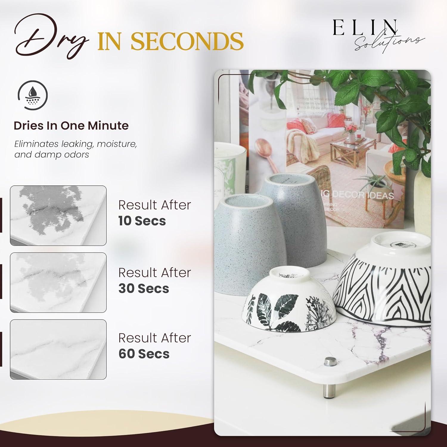 Piedra de Secado Diatomácea Elin Solutions 39.9x30cm Gris