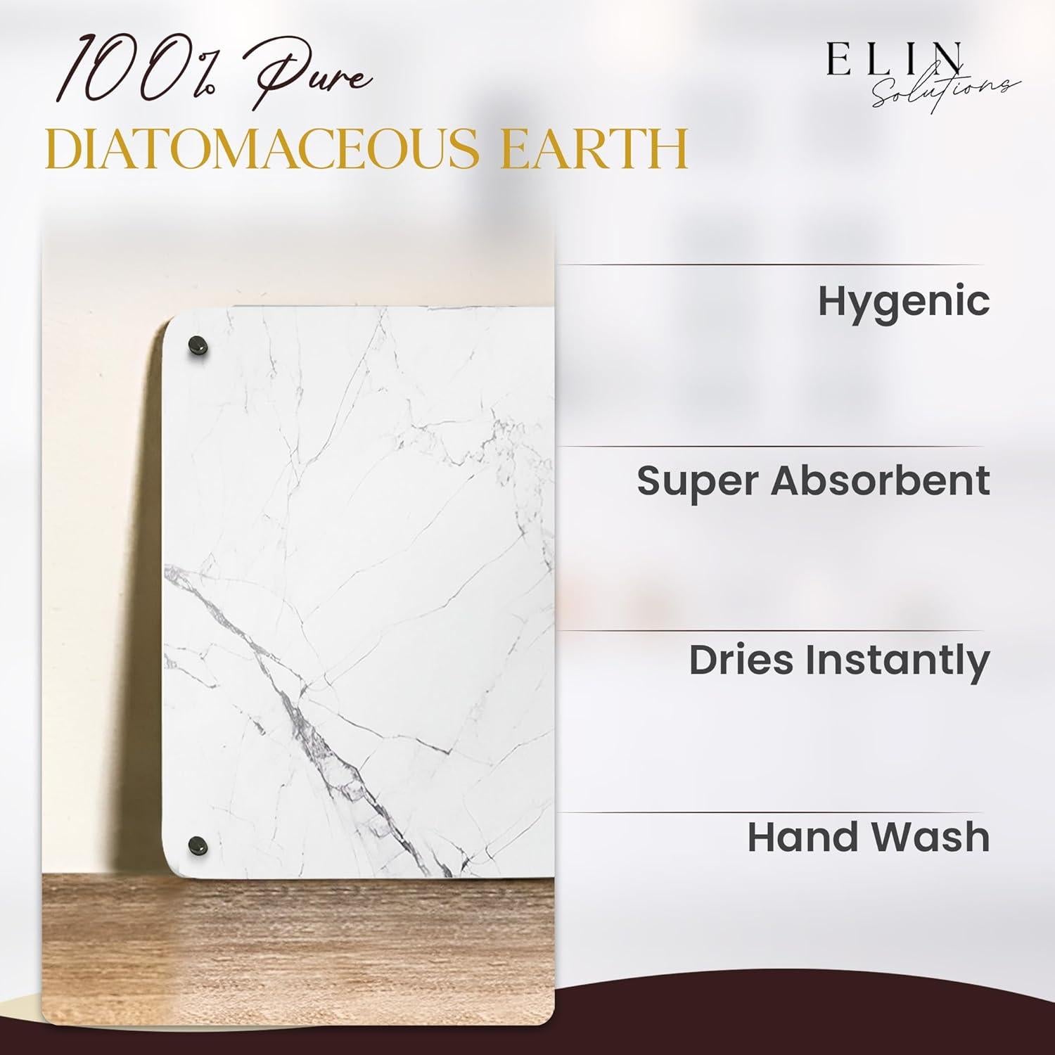 Piedra de Secado Diatomácea Elin Solutions 39.9x30cm Gris