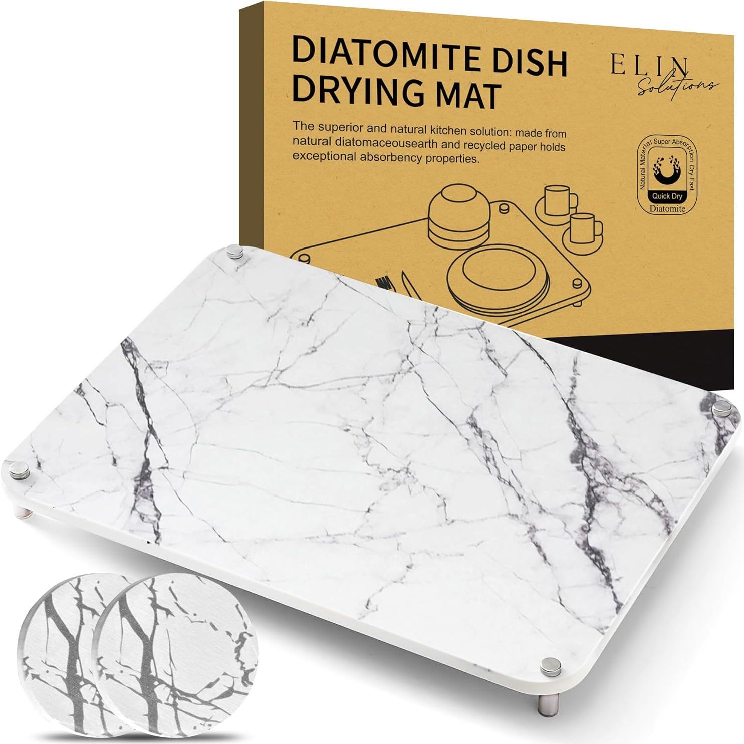 Piedra de Secado Diatomácea Elin Solutions 39.9x30cm Gris