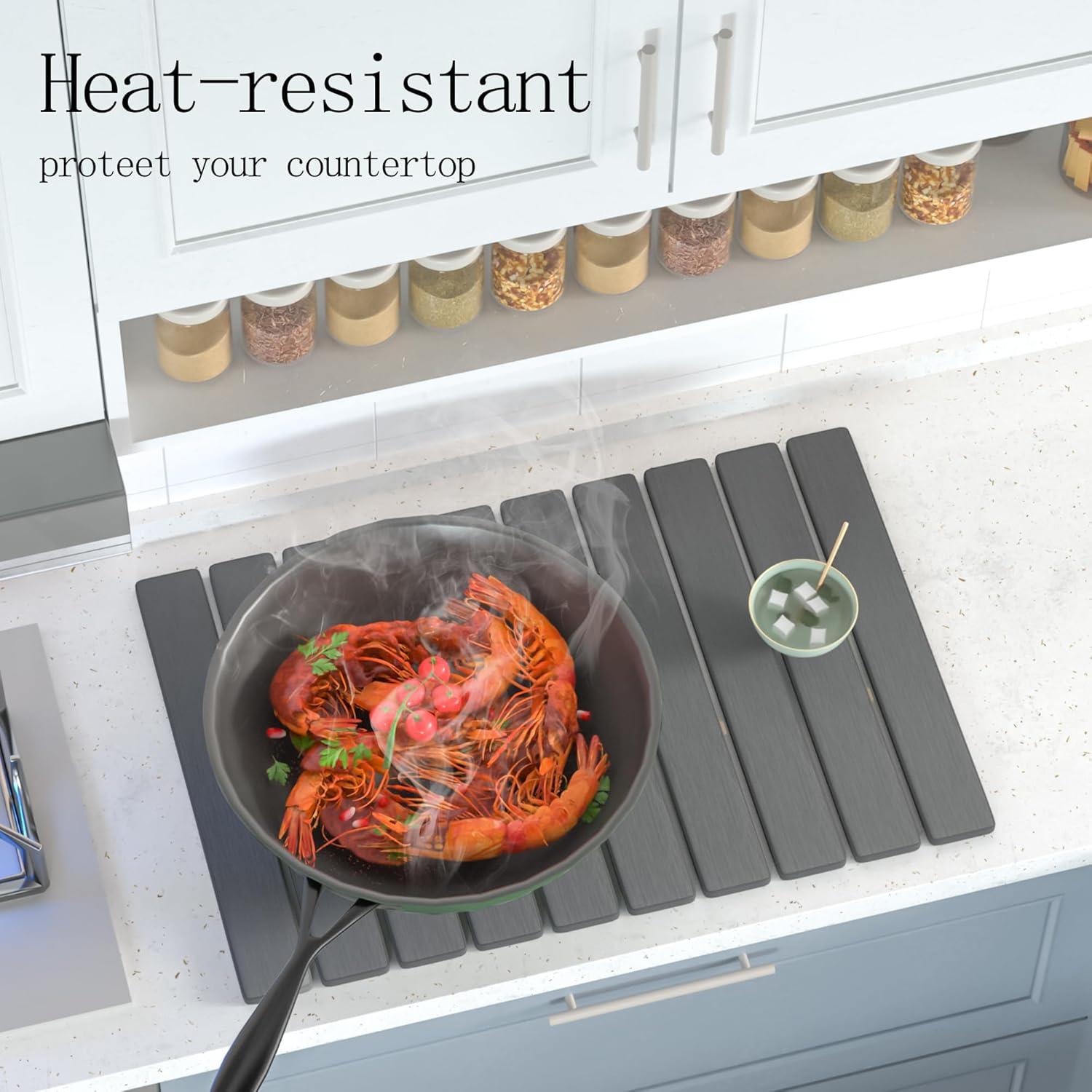 Alfombrilla de Secado de Piedra Diatomita YEECOPON 60x39cm