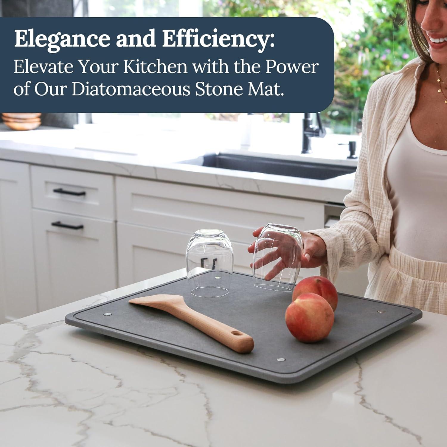 Alfombrilla de Secado de Platos Lelilah 45.72x40.64cm Gris