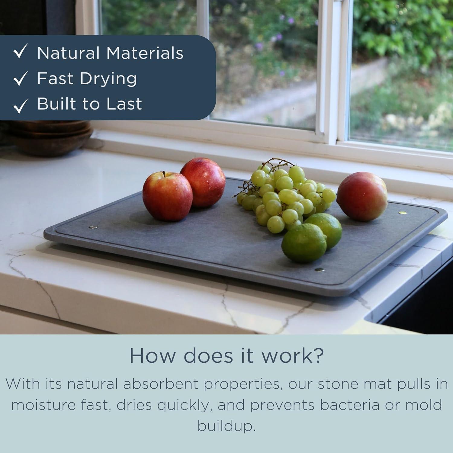 Alfombrilla de Secado de Platos Lelilah 45.72x40.64cm Gris