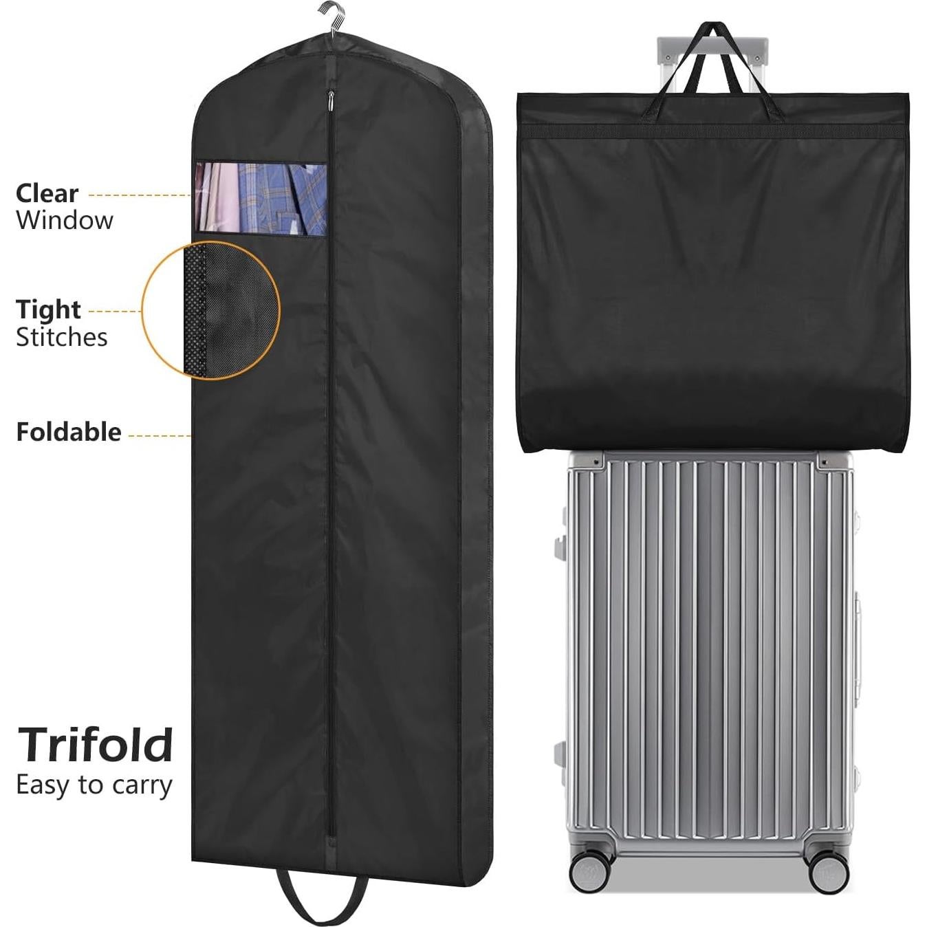 Bolsas de Ropa Larga MISSLO 165 cm Impermeables 2 Paquetes