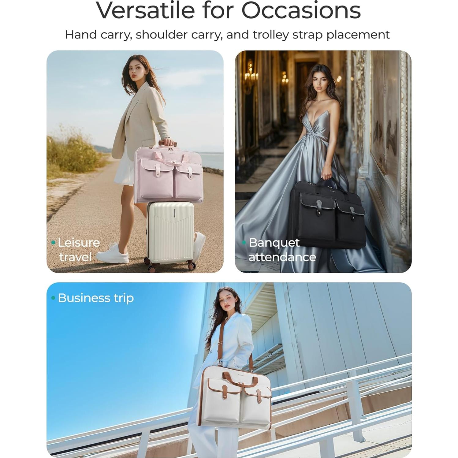 Bolsa de Ropa para Viaje BAGSMART Beige 55.88x44.96cm