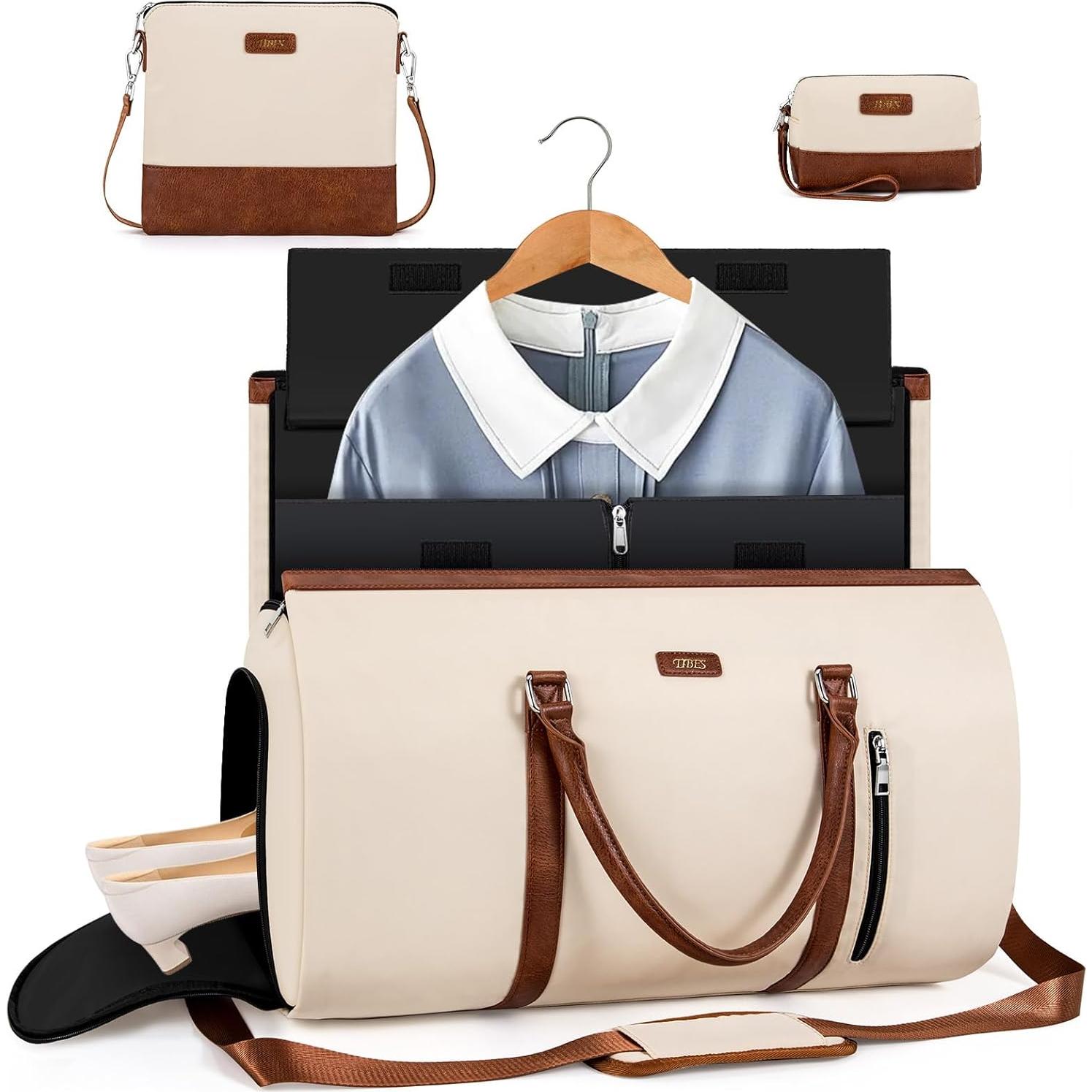 Bolsa de viaje convertible TIBES 4 en 1 para ropa y aseo