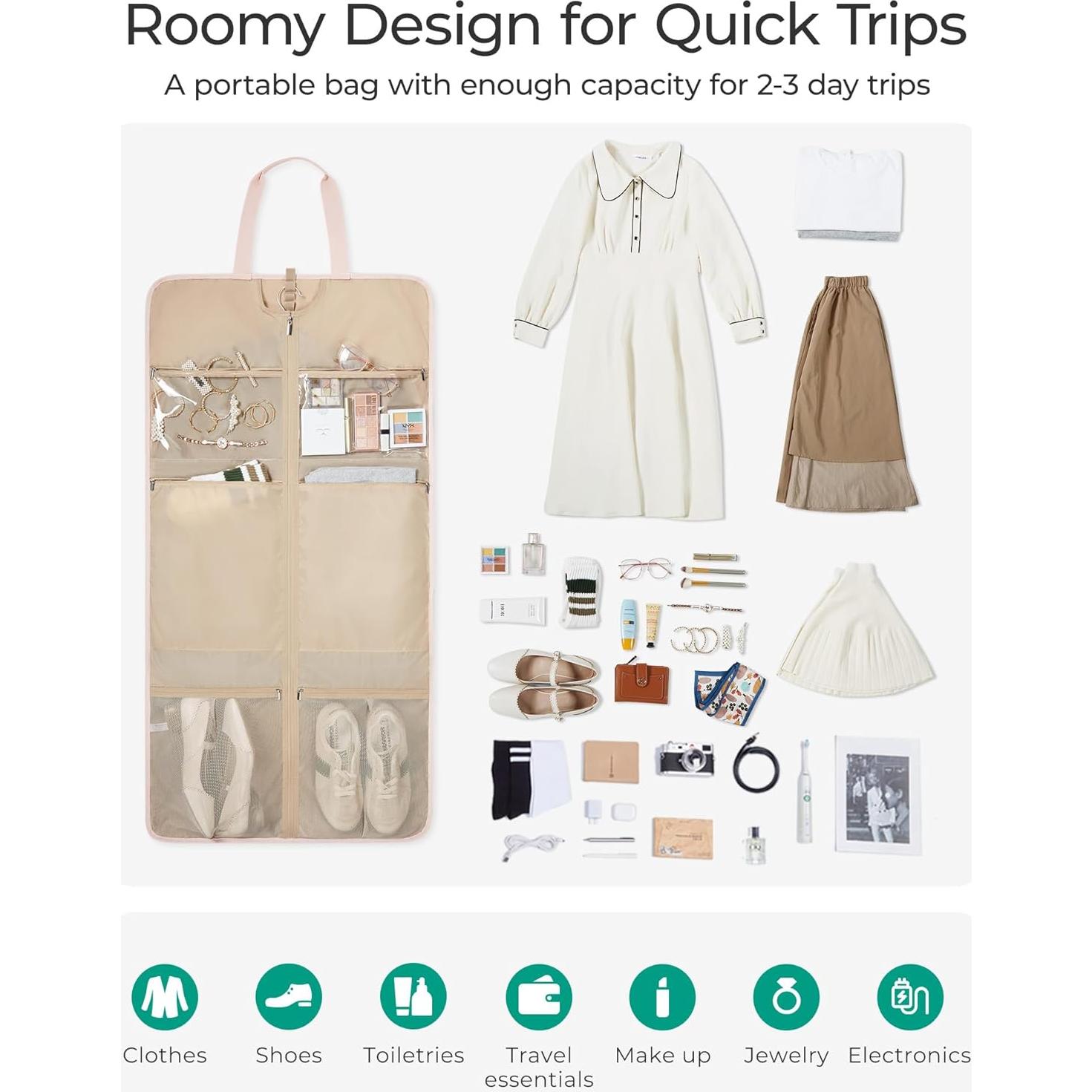 Bolsa de Ropa Plegable BAGSMART Beige 60x41cm para Viaje