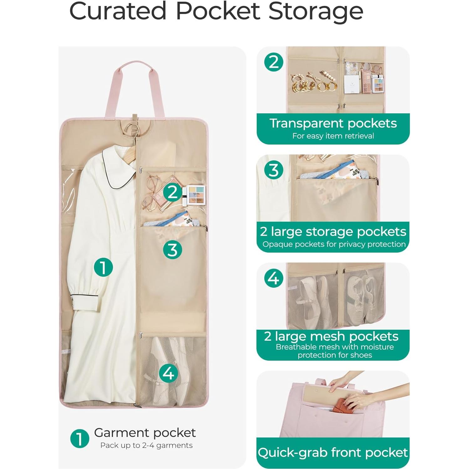 Bolsa de Ropa Plegable BAGSMART Beige 60x41cm para Viaje