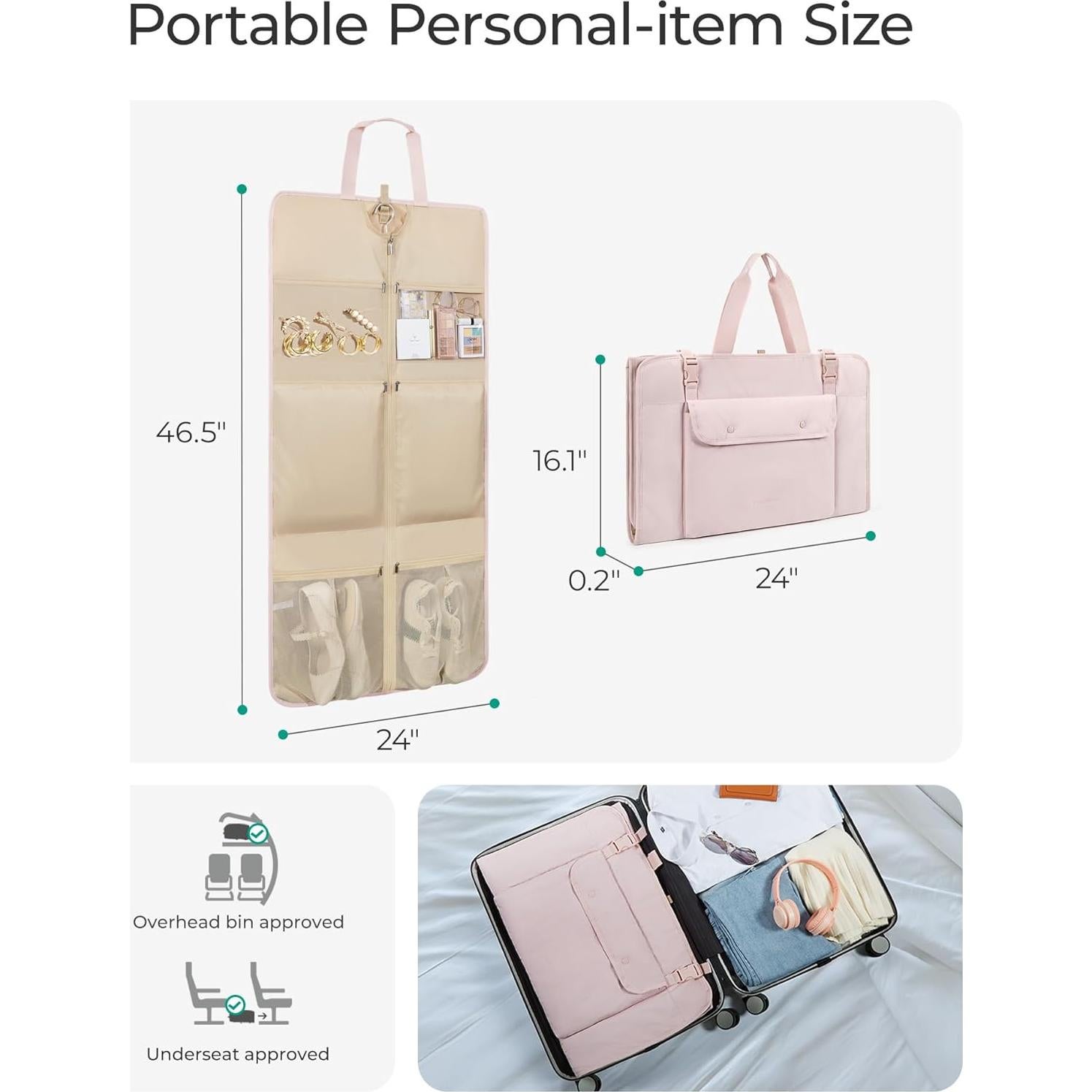 Bolsa de Ropa Plegable BAGSMART Beige 60x41cm para Viaje