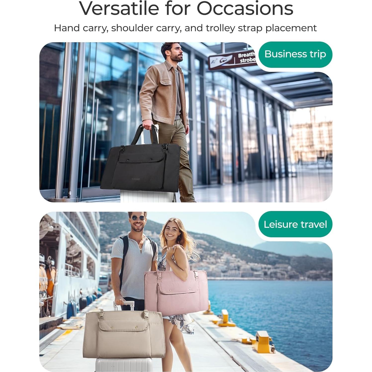 Bolsa de Ropa Plegable BAGSMART Beige 60x41cm para Viaje