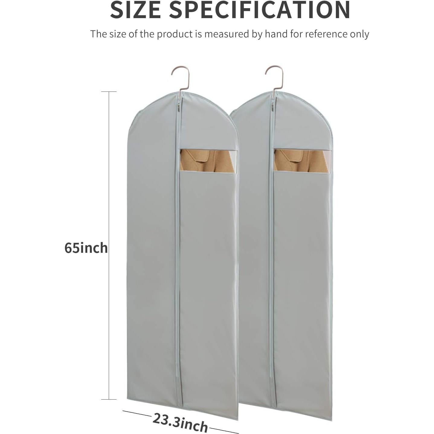 Bolsas para Vestidos Largos MARMINS 165 cm Transparente Set 2