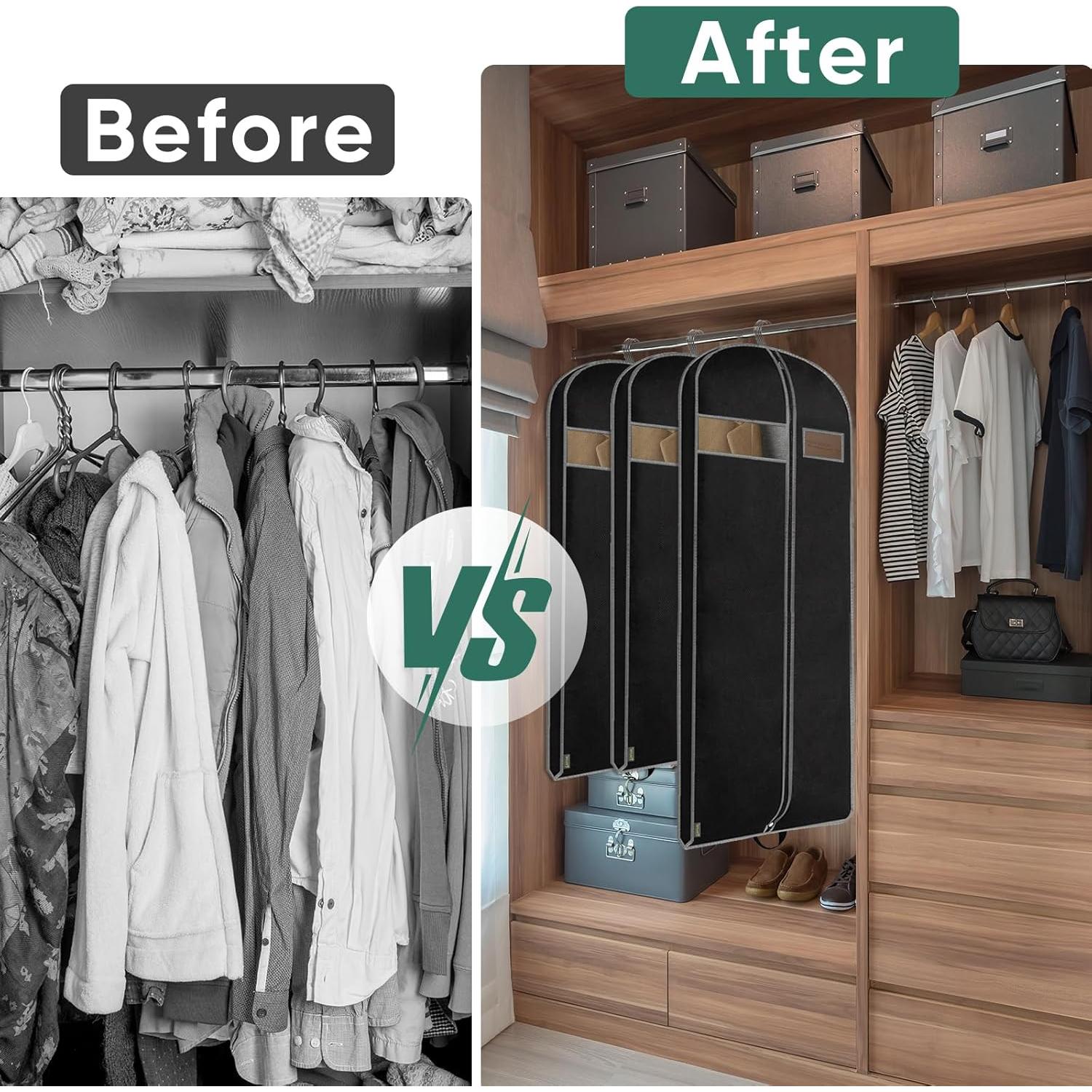 Bolsa de Ropa de Viaje BALEINE 1PK 109 cm Negra para Trajes