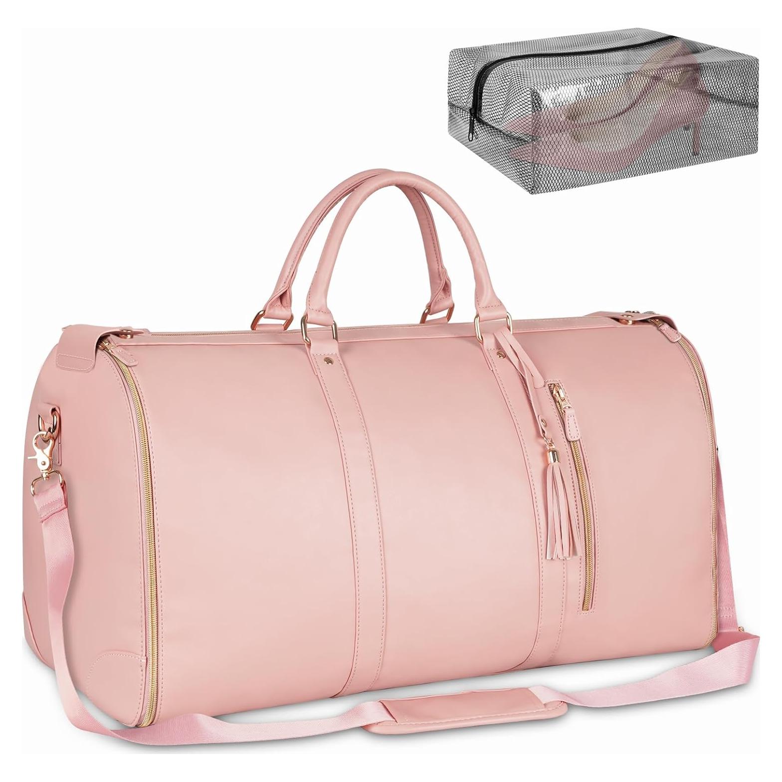 Bolsa de Viaje Duffle Ytonet Rosa 2 en 1 con Funda para Zapatos