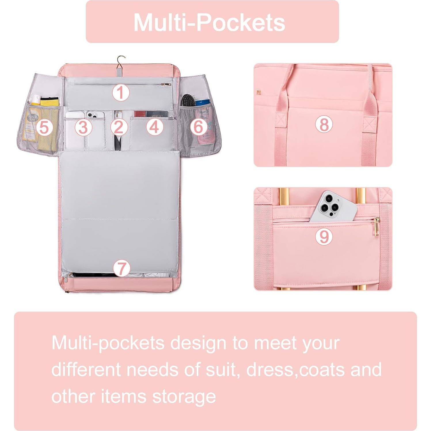 Bolsa de Ropa Duffle CAMTOP Unisex Rosa 32L Convertible