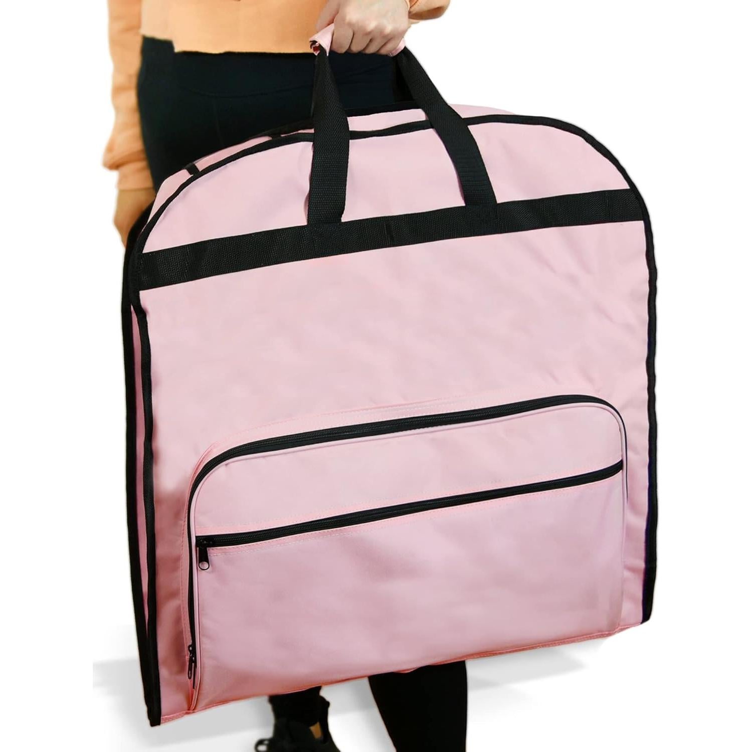 Bolsa de Ropa Plegable Dalix 60" Rosa para Trajes y Vestidos