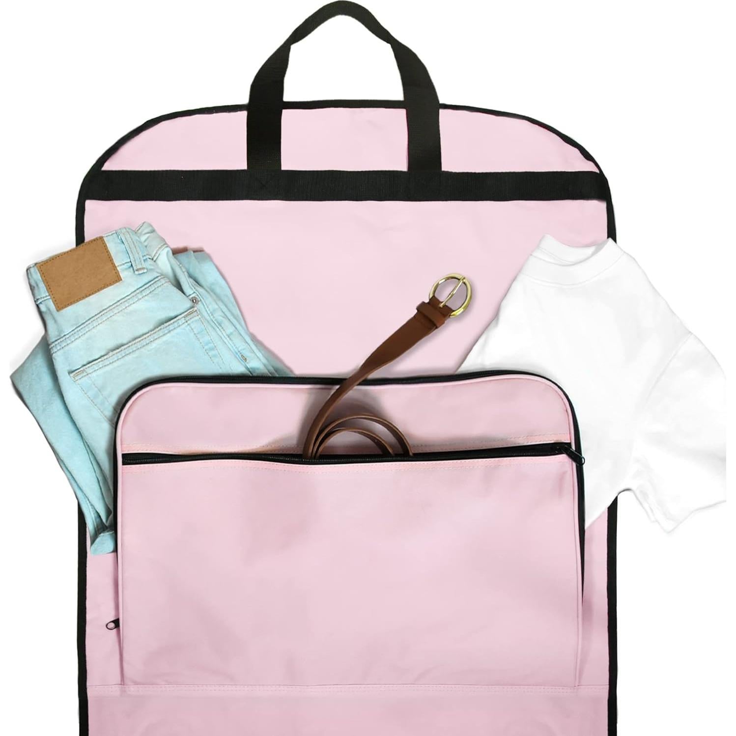 Bolsa de Ropa Plegable Dalix 60" Rosa para Trajes y Vestidos