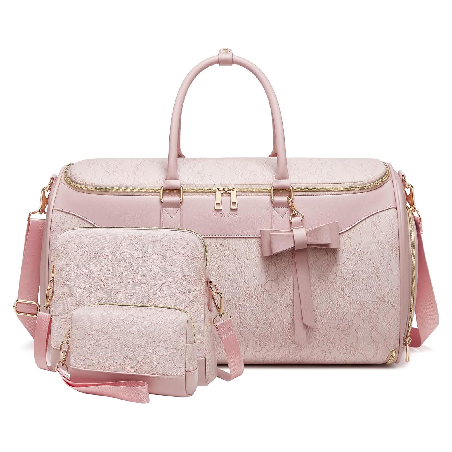 Bolsa de Ropa de Viaje Moulyan Rosa 45L 3 Piezas Impermeable