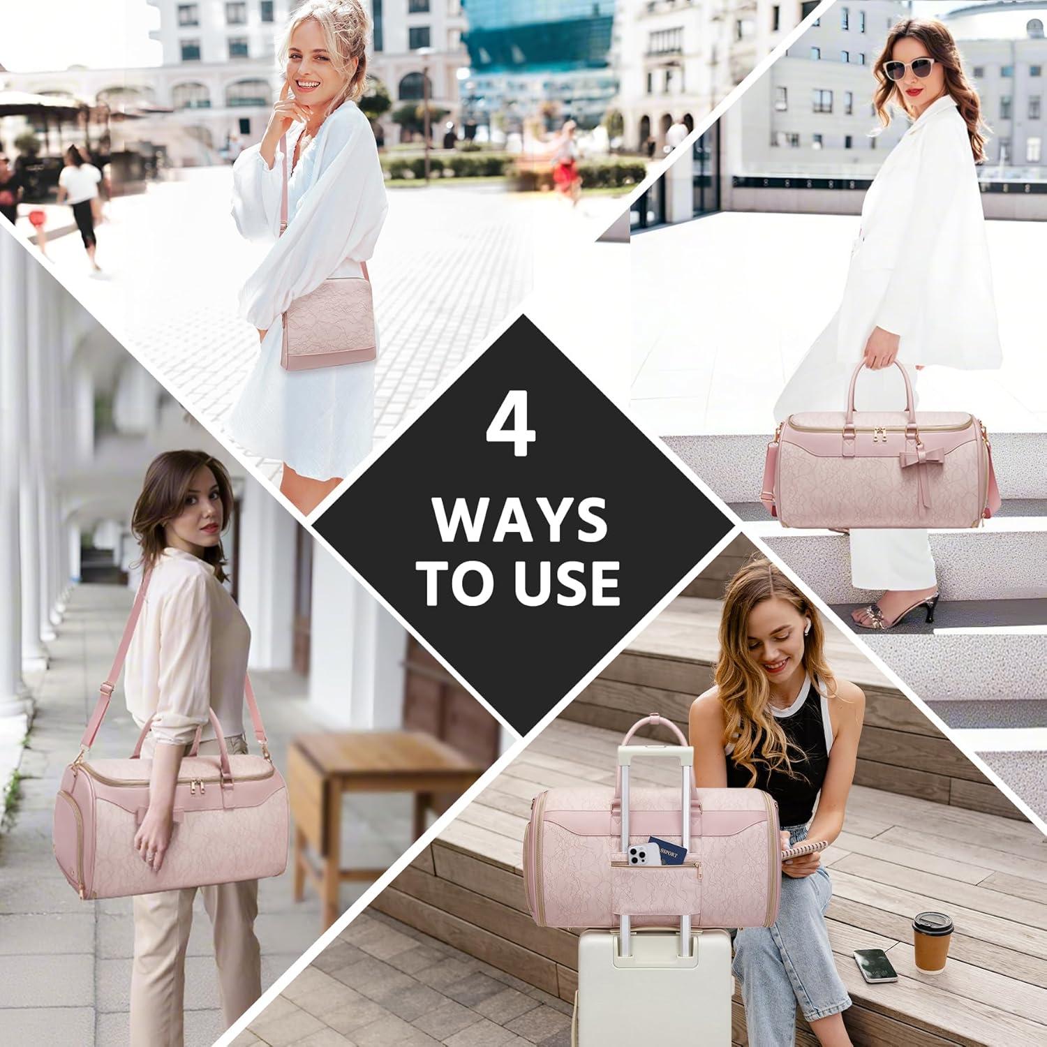 Bolsa de Ropa de Viaje Moulyan Rosa 45L 3 Piezas Impermeable