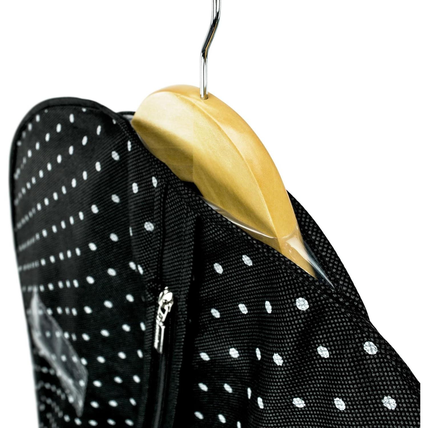 Bolsa de Prendas HANGERWORLD 102x61 cm Lunares Negros