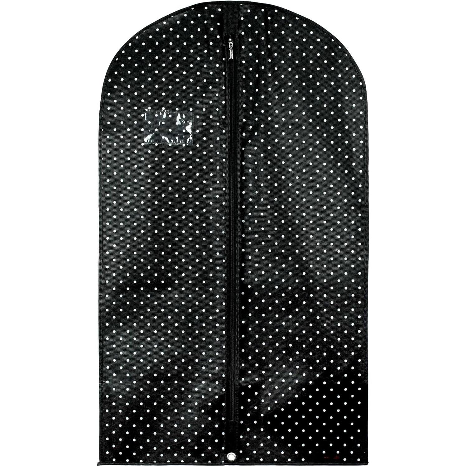 Bolsa de Prendas HANGERWORLD 102x61 cm Lunares Negros