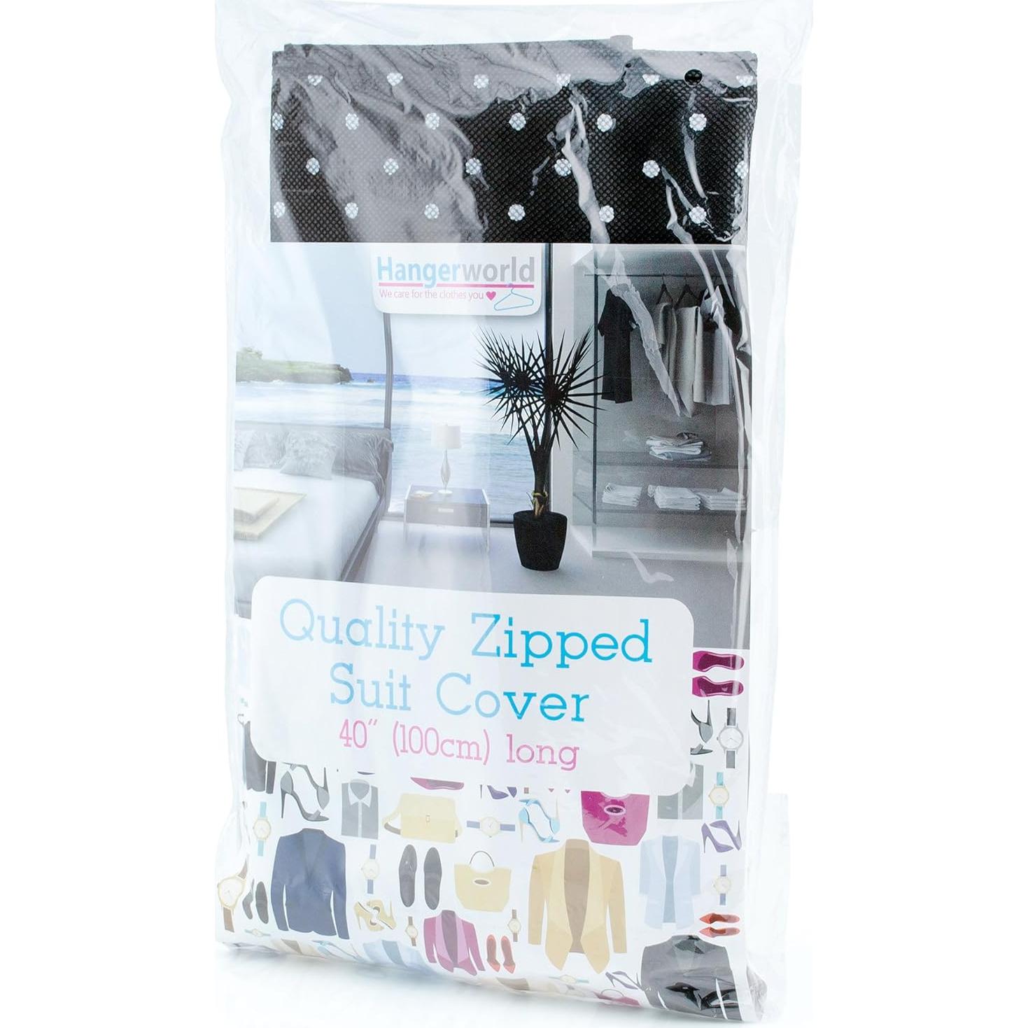 Bolsa de Prendas HANGERWORLD 102x61 cm Lunares Negros