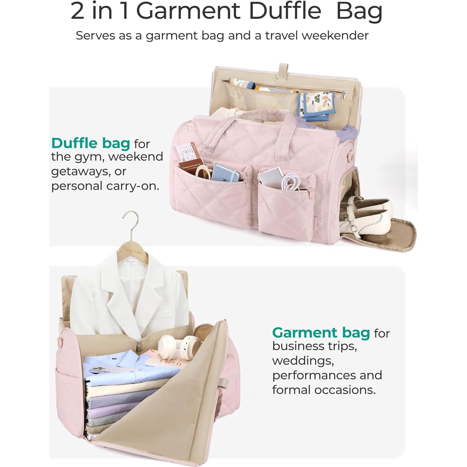 Bolsa de Ropa de Viaje BAGSMART 2 en 1 Caqui 42L