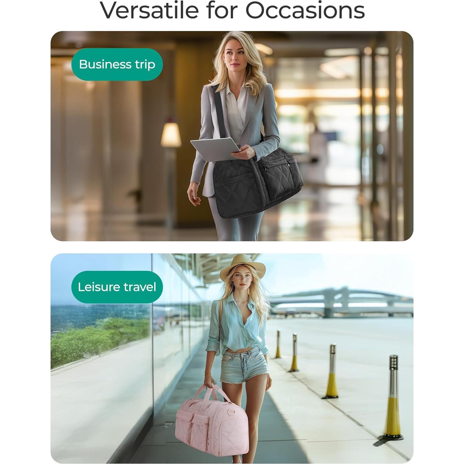 Bolsa de Ropa de Viaje BAGSMART 2 en 1 Caqui 42L