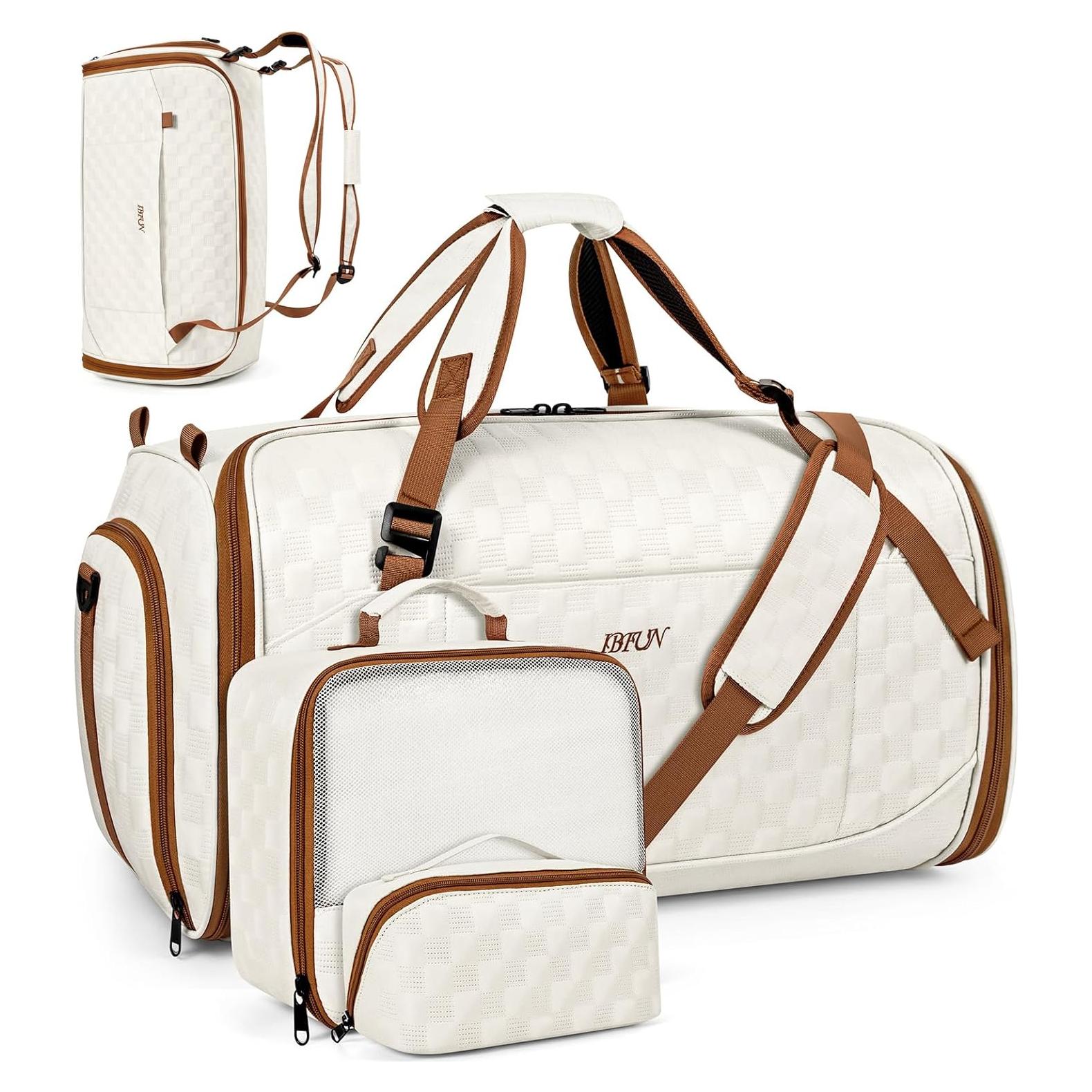 Bolsa de Duffle Convertible IBFUN 4 en 1 50L con Compartimento para Zapatos