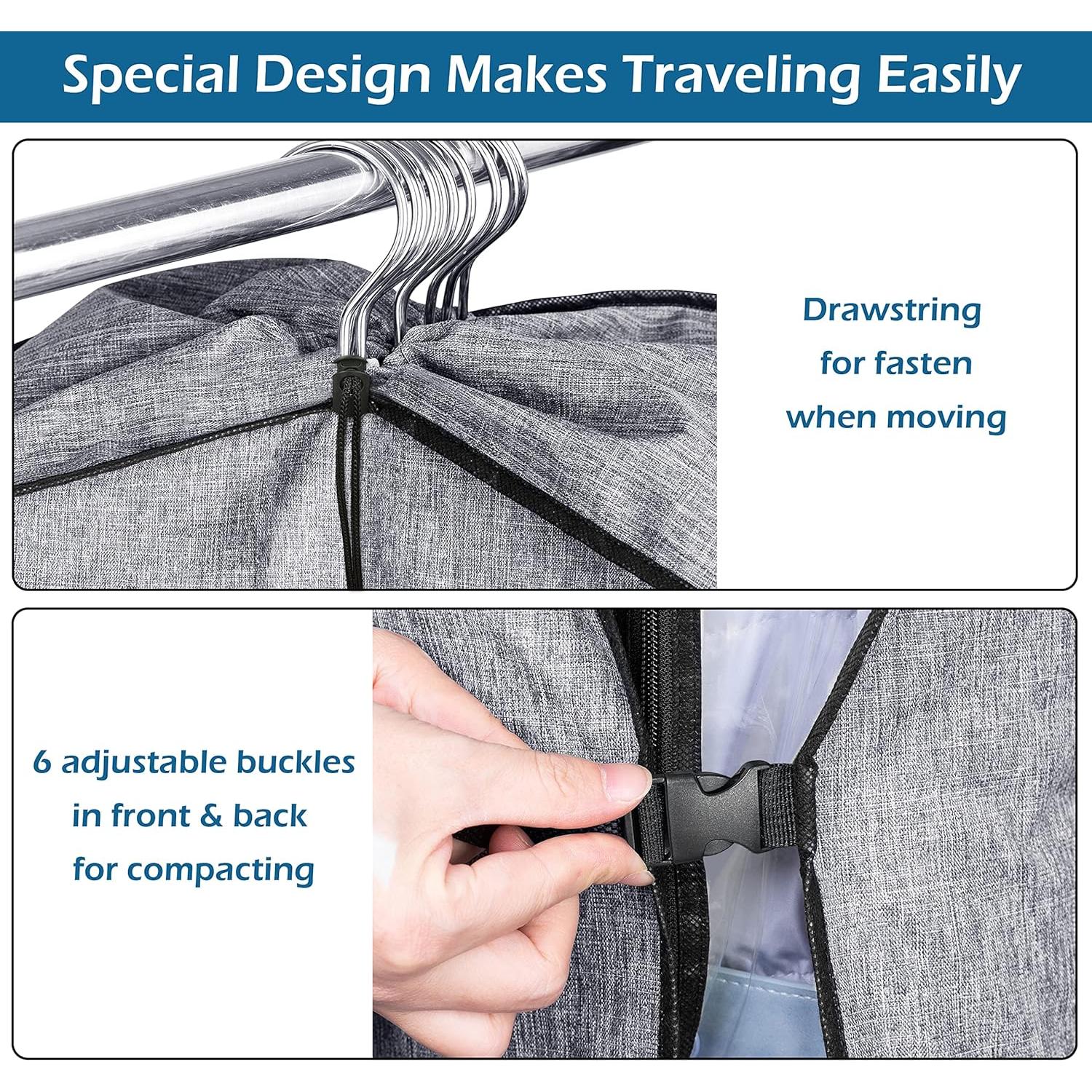 Bolsas de Ropa Colgantes MISSLO 50" Gris para Almacenamiento