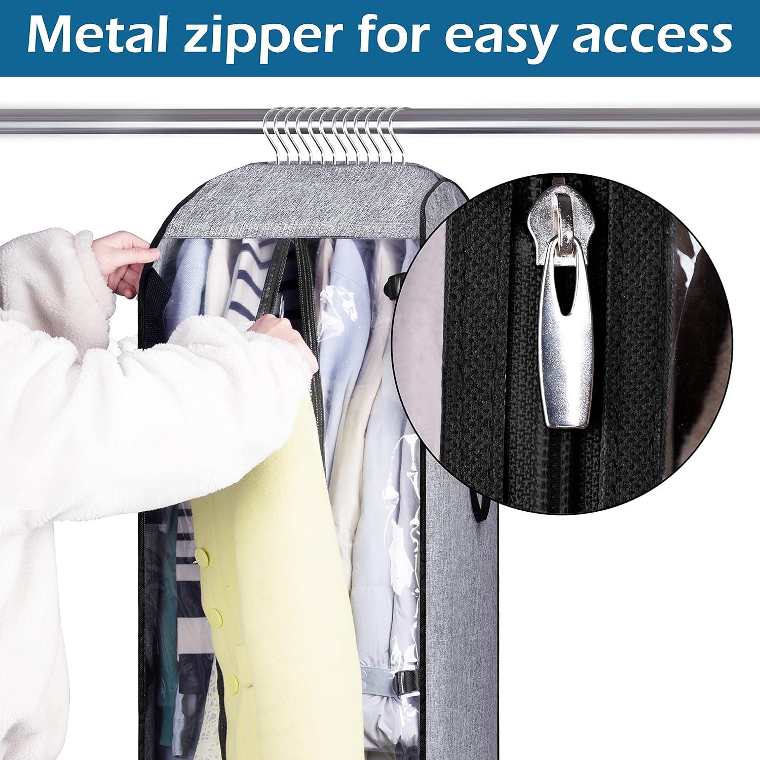 Bolsas de Ropa Colgantes MISSLO 50" Gris para Almacenamiento