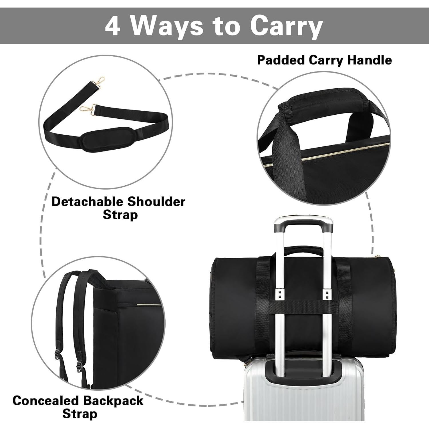 Bolsa de Ropa 3 en 1 SoloSacic Duffle Negra 53L