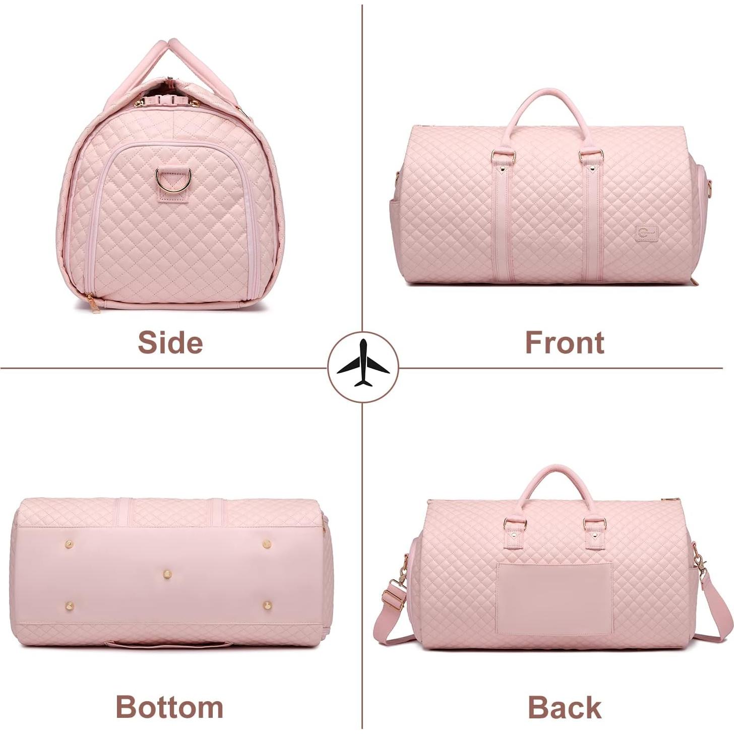 Bolsa de viaje convertible Seyfocnia rosa 45L impermeable