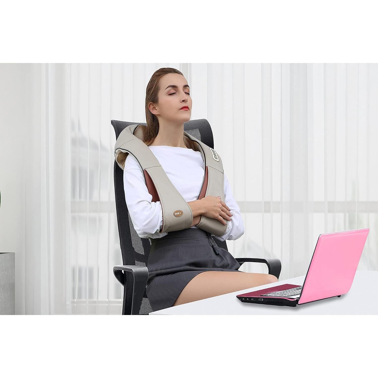 Masajeador Shiatsu FIVE S FS8801 con Calor para Cuello y Espalda