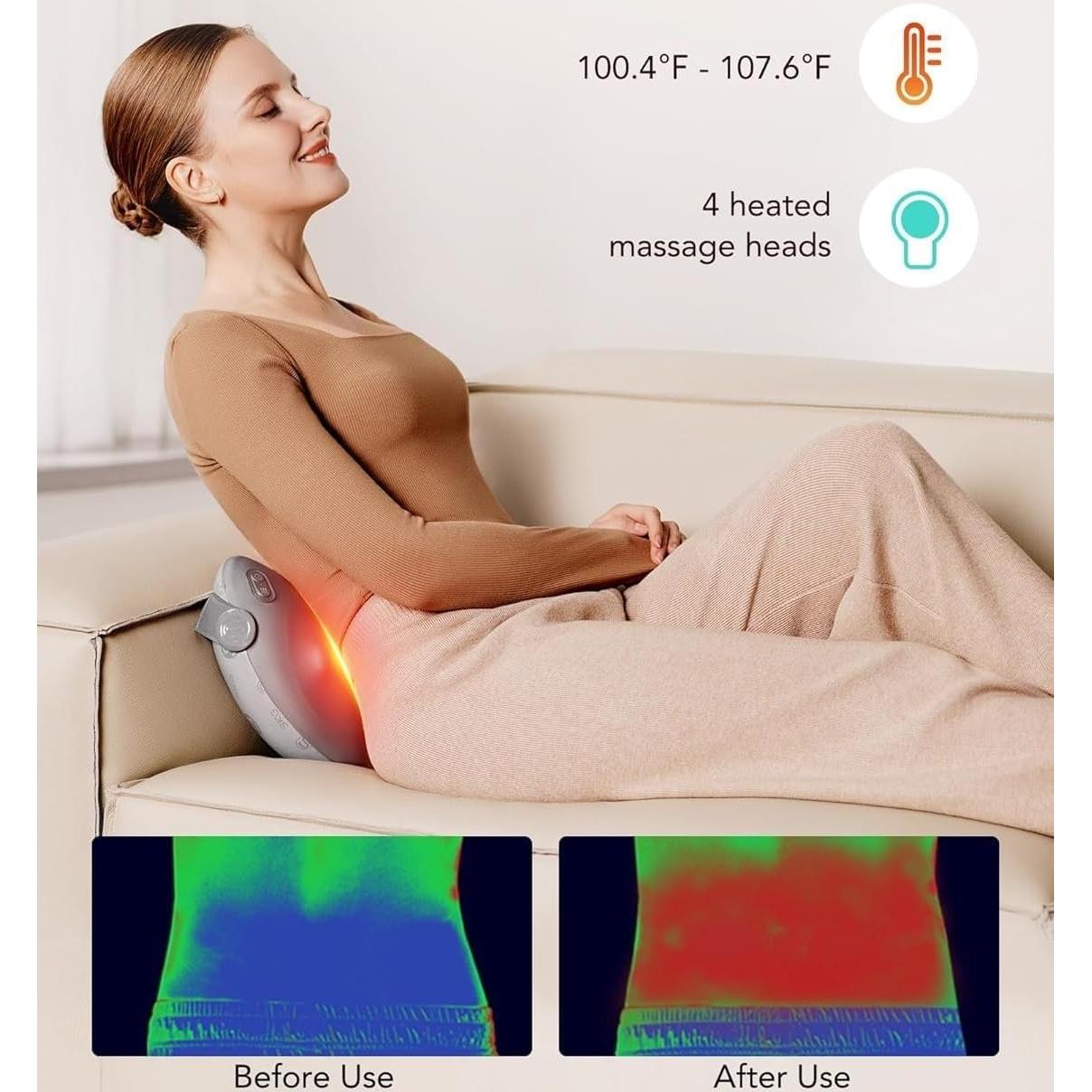 Masajeador de Espalda SKG T1-2 PRO 4D Inalámbrico con Calor