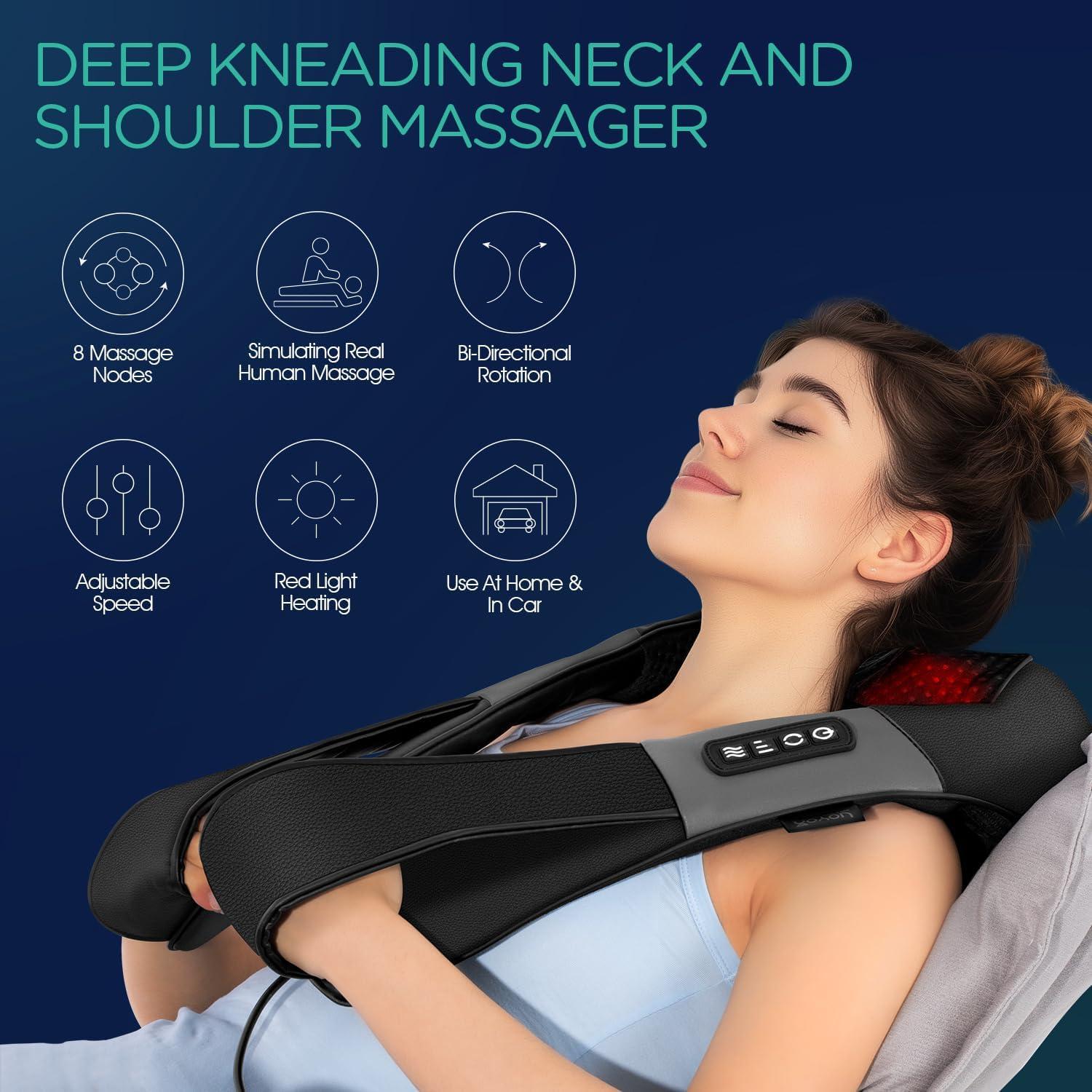 Masajeador Eléctrico de Cuello y Espalda VOYOR-HEALTH PJ100 con Calor