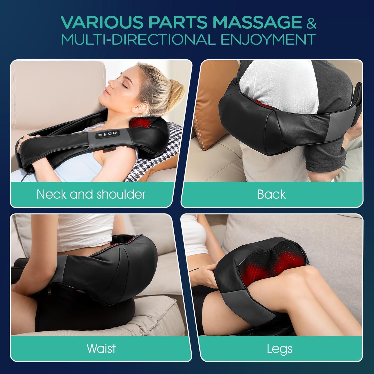 Masajeador Eléctrico de Cuello y Espalda VOYOR-HEALTH PJ100 con Calor