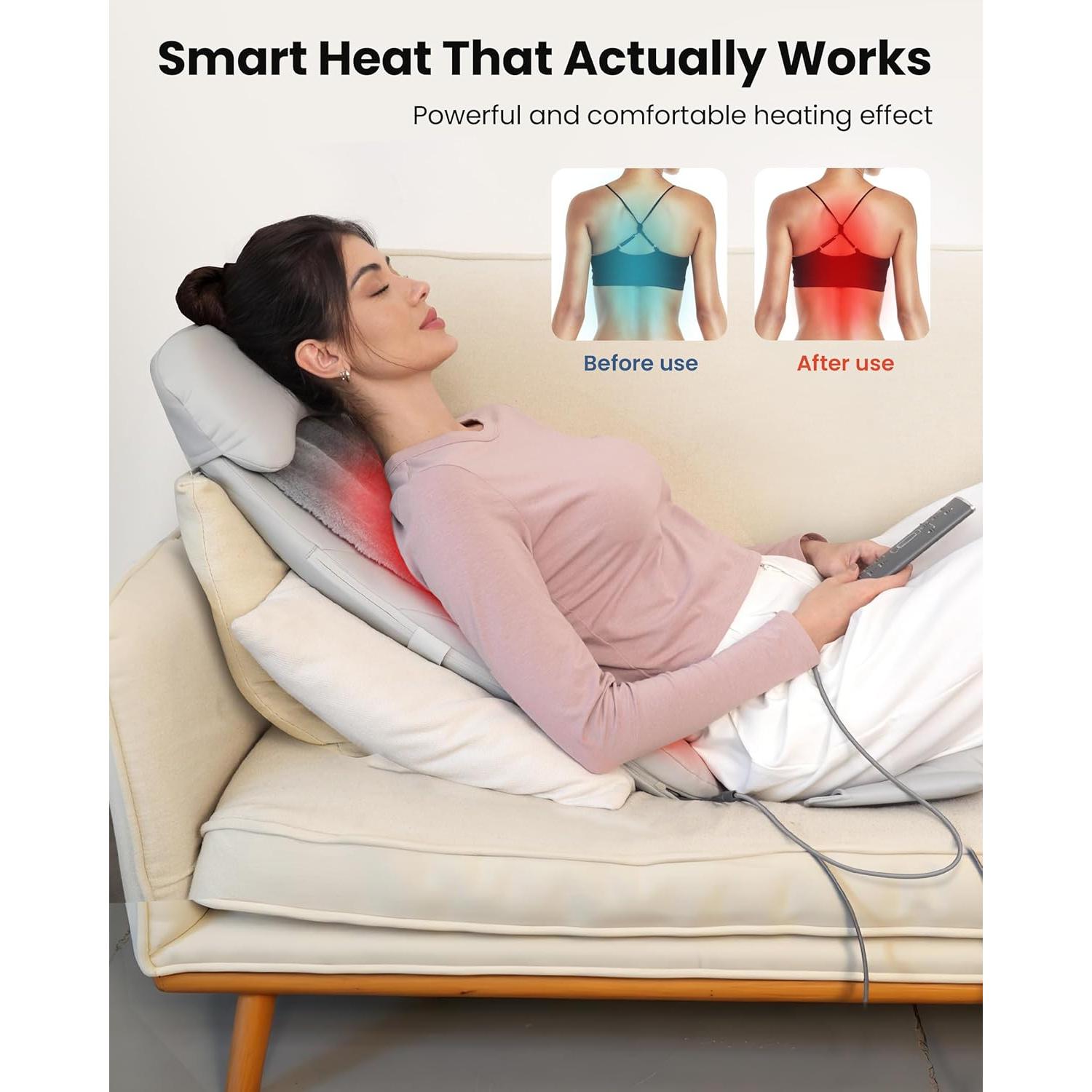 Masajeador de Espalda Shiatsu COMFIER CF-2311 con Calor