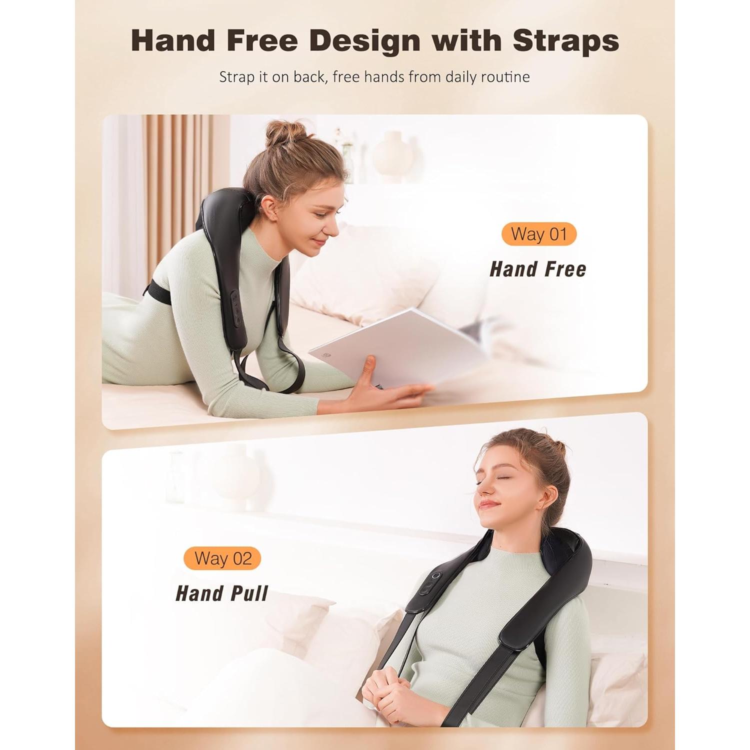 Masajeador de Cuello y Hombros KNQZE KNB1 con Calor 4D