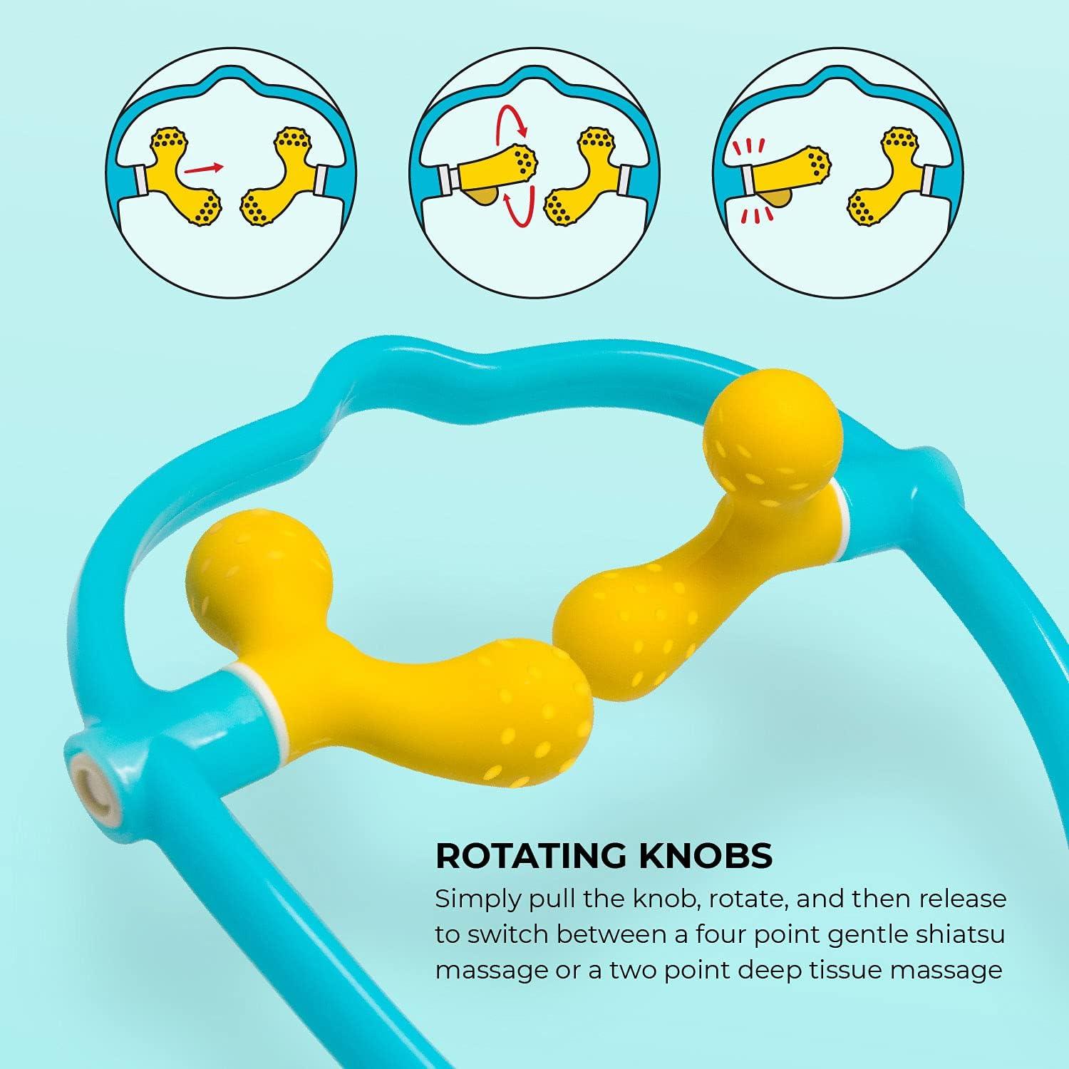 Masajeador de Cuello Shiatsu Lindo - 4 Perillas Ajustables