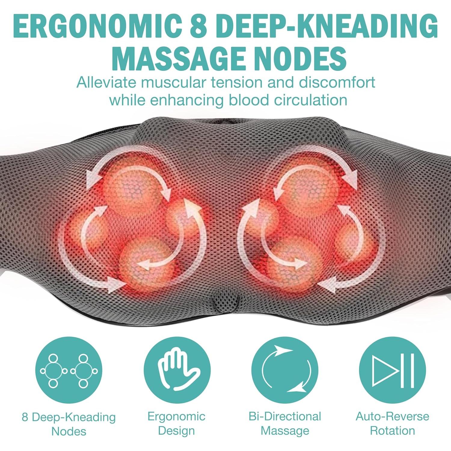 Masajeador de Cuello y Espalda DAILYLIFE Shiatsu con Calor