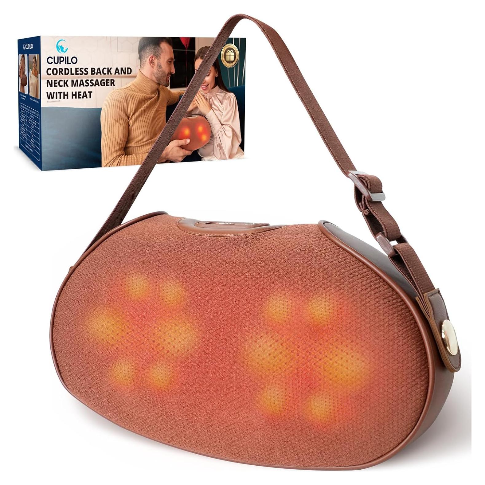 Cojín de Masaje Shiatsu Inalámbrico CuPiLo con Calor 36.4cm